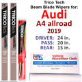 (Set allroad A4 Blade Wipers Beam Wiper 3) w/Rear Audi of 2019