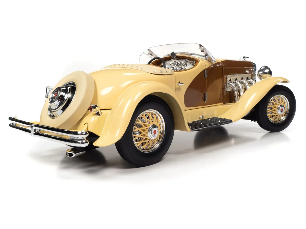 SSJ Gold Chocolate 1935 Diecast Model Yukon World Speedster Brown and Car 1/18 Duesenberg by Auto