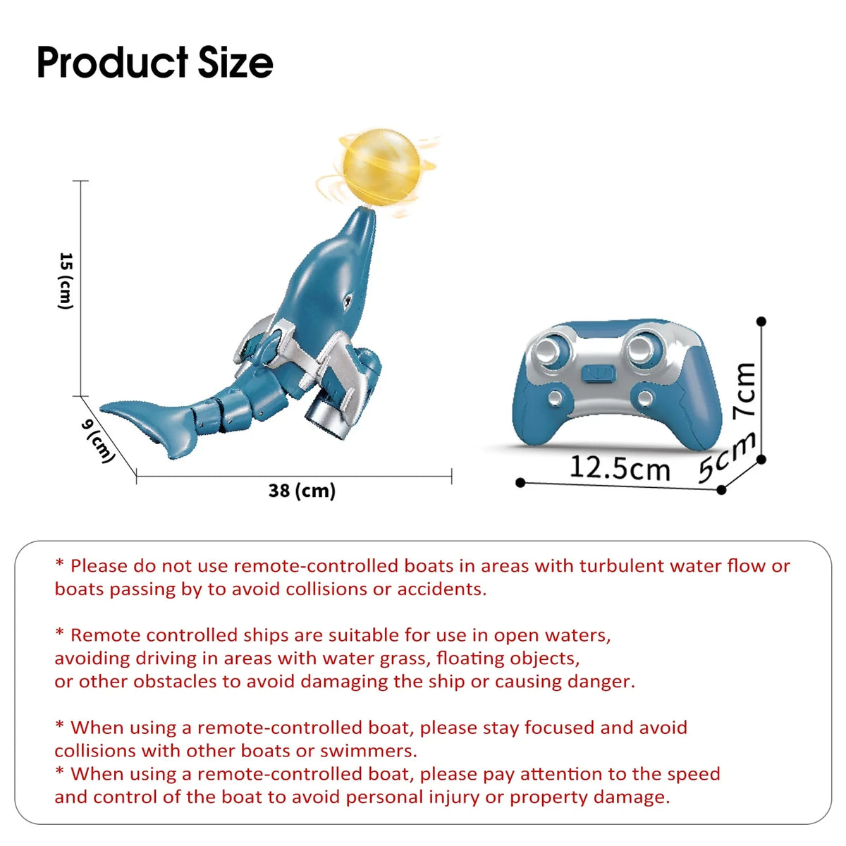 Water Kids Boat Pool /one Remote Pool Dolphin Remote Head Boat Animal Water Remote boat,Demo Boat Waterproof Animal Water Click Kids Head Toy River Toy Head Ball Waterproof