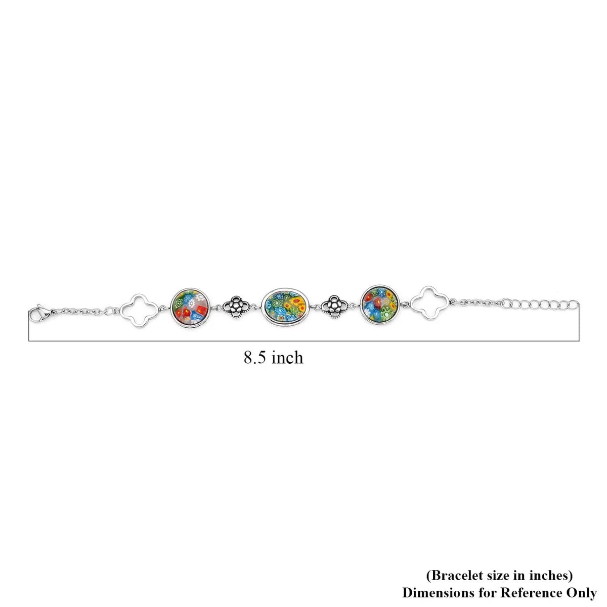 Stainless Glass Women Unique Shop for Bracelet Mom Jewelry Stylish Mothers for Costume Gifts Steel Size LC Oval Fashion Birthday Day 6.75"