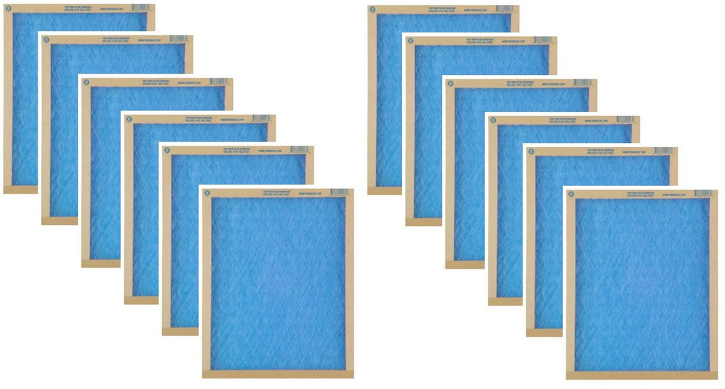 '- 8" Flat Panel Furnace 1" Blue Fiberglass 2 Air True 30" Filter MERV 108301 12 x Quantity of x Disposable Spun