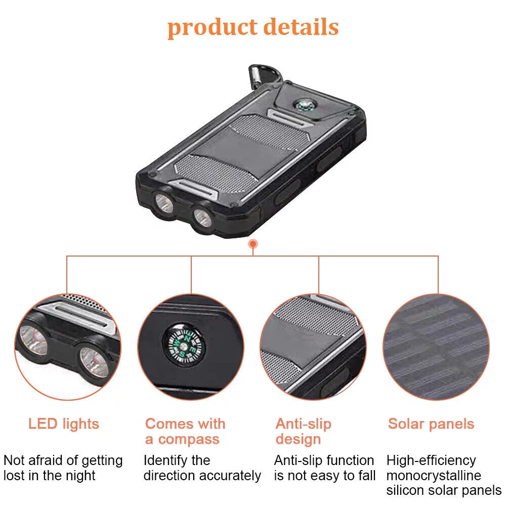 Portable Bank Waterproof US 9000000mAh Power 2023 Charger Battery Solar External