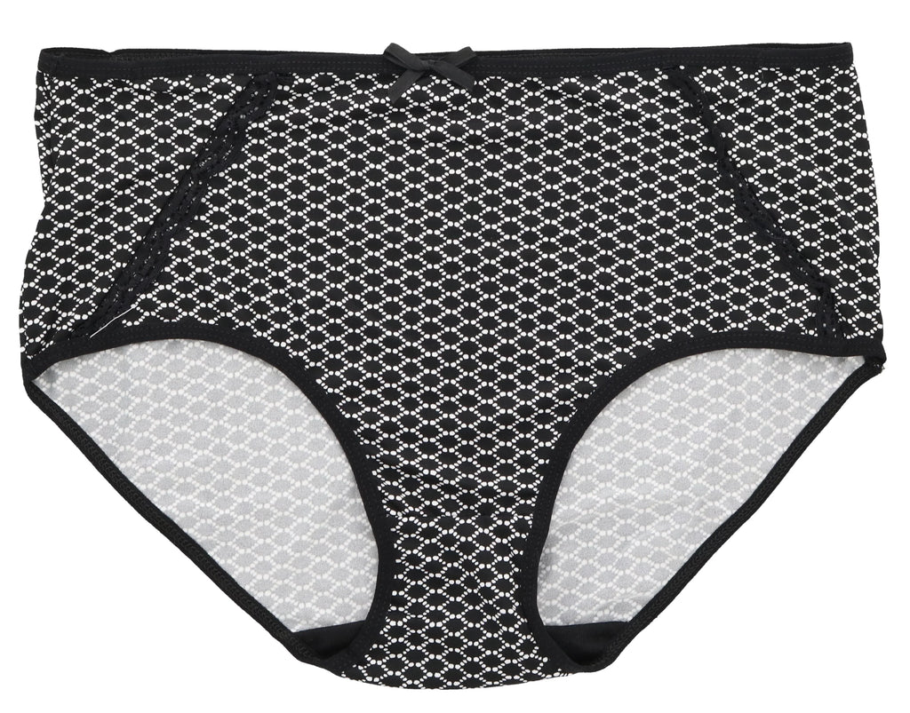 High Delta Florals) Sexy Women's Intimates Plus Rise Brief Pink Black Size Panties Classic Burke (5Pr) Hot (X-Large,