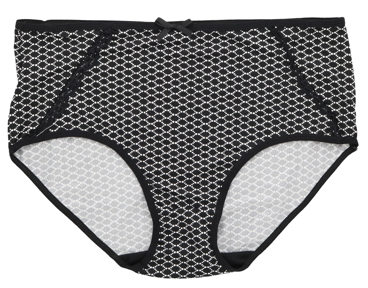 High Delta Florals) Sexy Women's Intimates Plus Rise Brief Pink Black Size Panties Classic Burke (5Pr) Hot (X-Large,