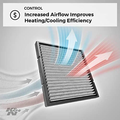 Freshens Filter & K&N for Incoming Cleans Pontiac, your Cabin Cadillac, Reusable Washable Buick, VF3001 Air Oldsmobile Air and