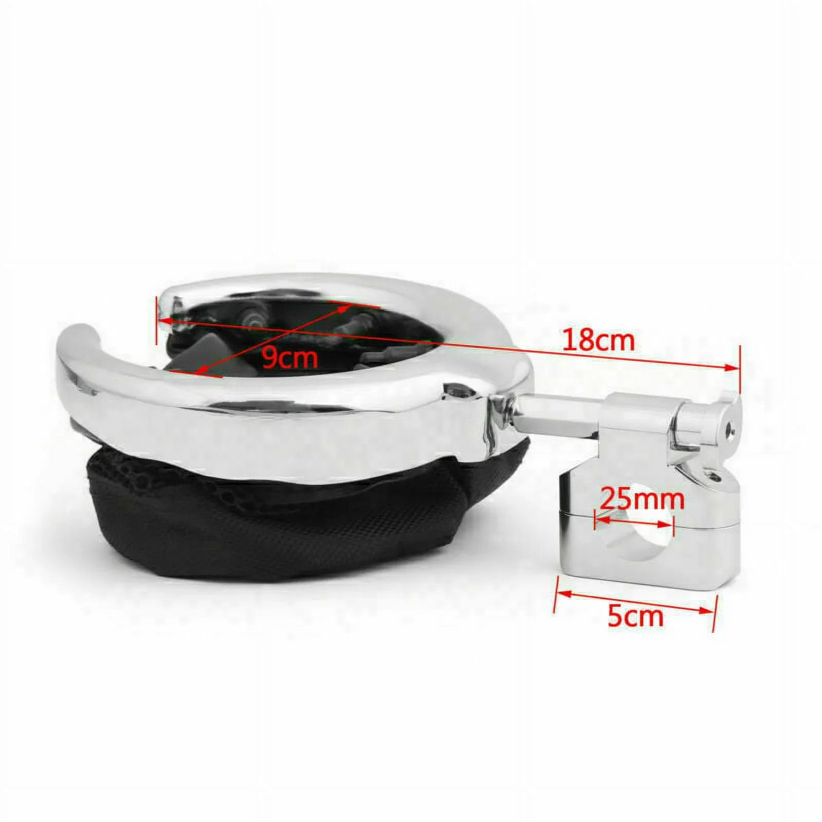 1" Cup Handlebar Chrome Metal Drink Motorcycle Holder Universal