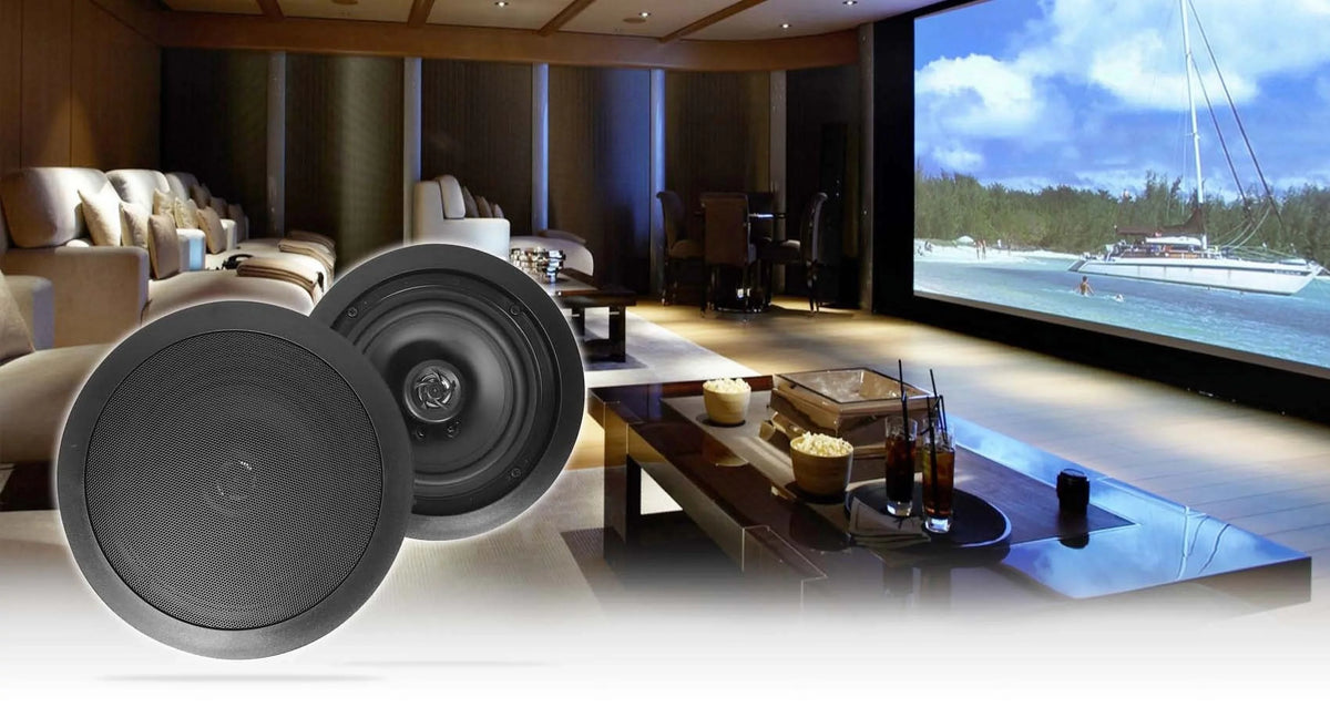 ROCK Speakers Multi Black Receiver+6) Rockville MATRIX Wall Ceiling+2) Home Room