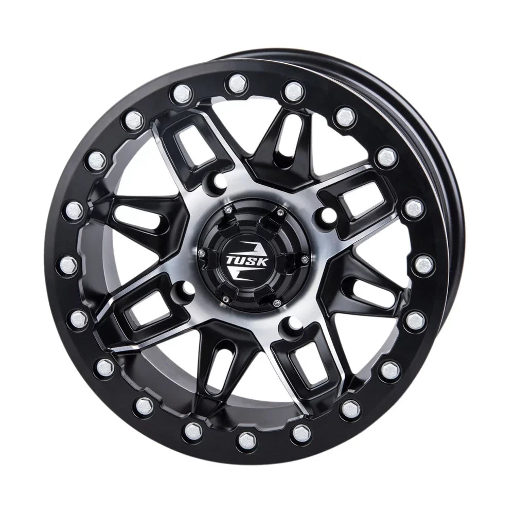 2.0 R-Spec Machined/Black 14x7 1000 RMAX 2022 Wolverine For Wasatch Tusk YAMAHA 4 + Beadlock Wheel 5.0 4/156