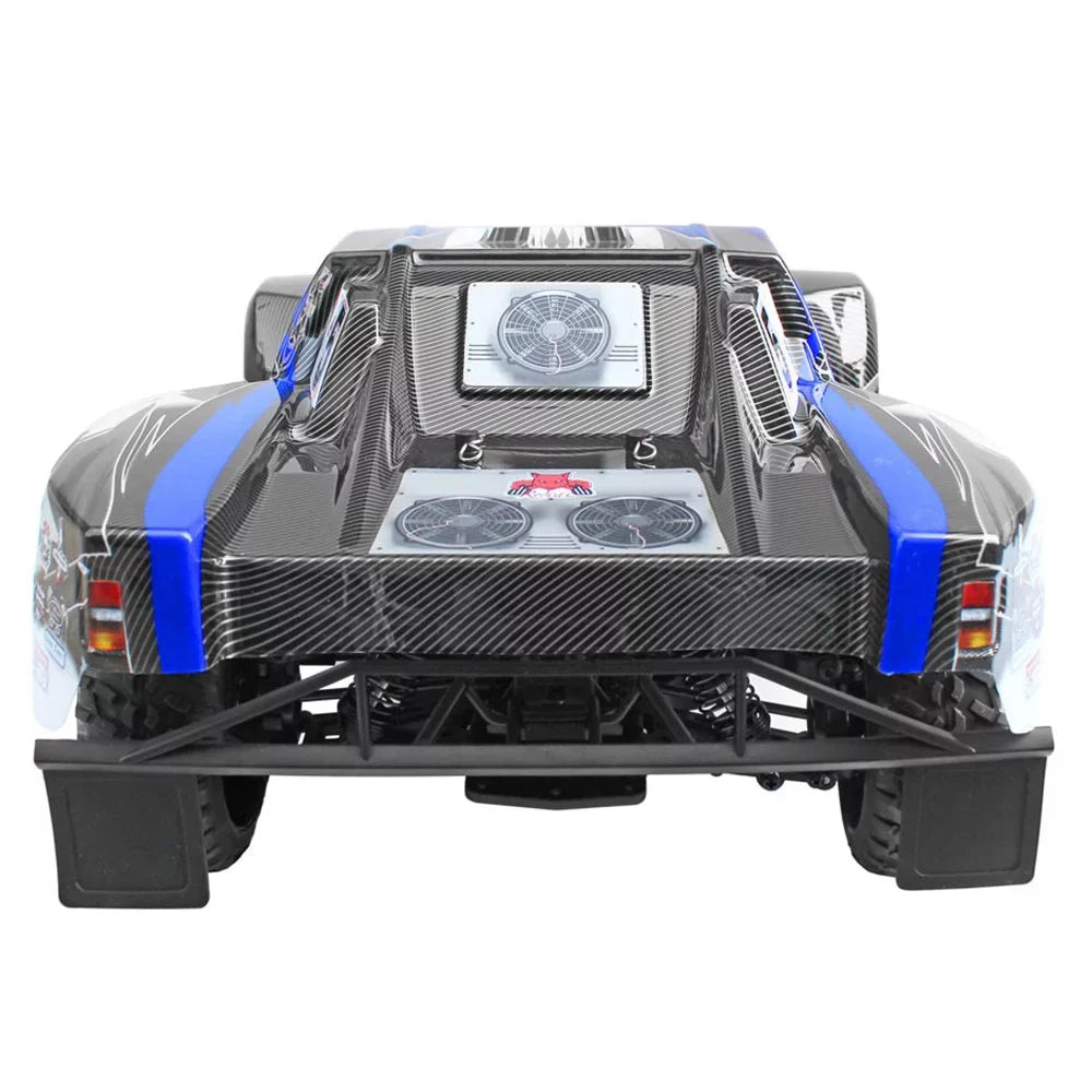 Motor RC Course Redcat Blue Short SC Truck, Racing Brushed Electric Blackout