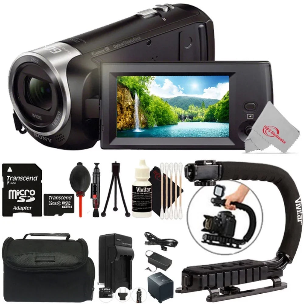 Camcorder Bundle SONY HD Teds HDR-CX405 Top Accessory Handycam
