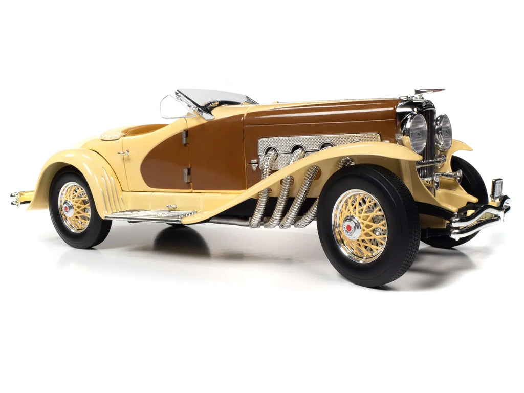 SSJ Gold Chocolate 1935 Diecast Model Yukon World Speedster Brown and Car 1/18 Duesenberg by Auto