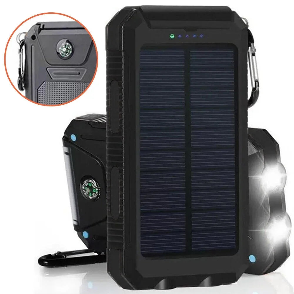 Portable Bank Waterproof US 9000000mAh Power 2023 Charger Battery Solar External