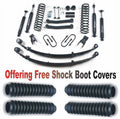 Protectors Jeep Rear 4.5" 1984-2001 Leaf XJ With Boot System Cherokee w ZoneOffRoad Suspension J24N/ZONU3100X4 Free Springs Fits