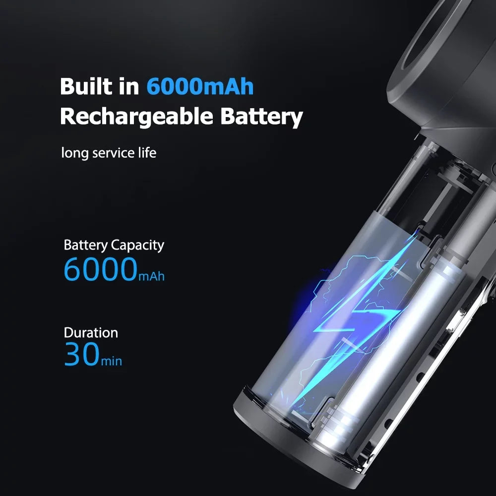 Light, Duster, Fast Air Air LED Portable Electric Cordless with Blower Compressed Computer Air Keyboard 6000mAh Duster Charge for Rechargeable 50000RPM