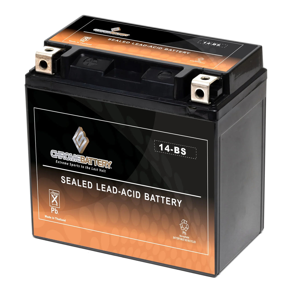 (spirit, Aero, Chrome YTX14-BS A. CCA) 12 C. E. Ah, 1100cc Motorcycle Battery 2003 C3, T (14-BS Vt1100c, 200 Battery Volt,12 for Tourer) Shadow Honda