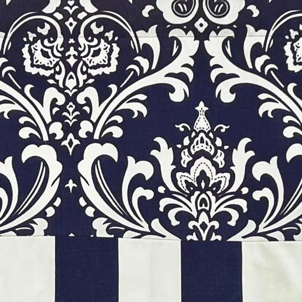 3" Style Banded Rod 50" Ozbourne RLF Valance Home 16" by Navy x Pocket