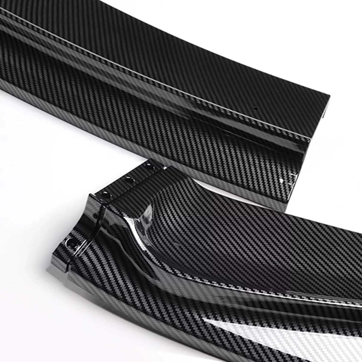 For Body Look Guard 3Pcs Carbon Kit Lips to DNA Stabilizers Motoring w/Vertical Honda Bumper Fiber Front 2014 2017 2-PU-669-PCF Fit