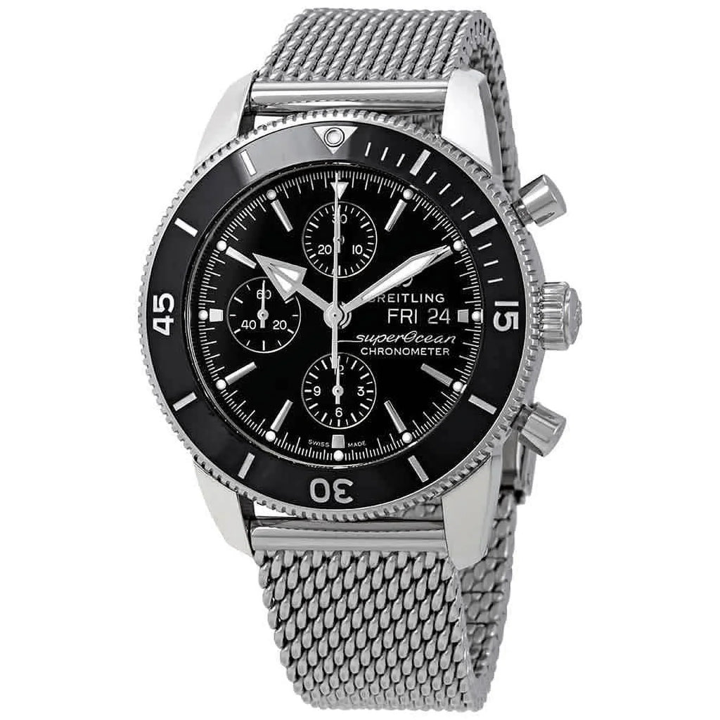 Dial Breitling Men's Superocean Chronograph II Heritage Watch A13313121B1A1 Automatic Black