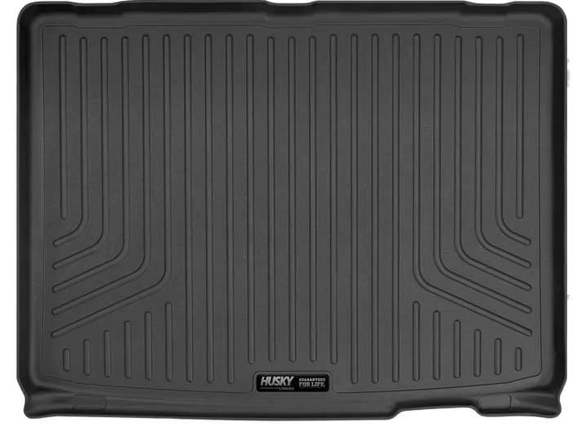 Behind Yukon; with Seats 3rd row 2nd folded Cadillac Tahoe/GMC over Seat Escalade/Chevrolet Weatherbeater Cargo Liner 15-20 by Black fits row flat Compatible 2nd back RealTruck Husky Series of
