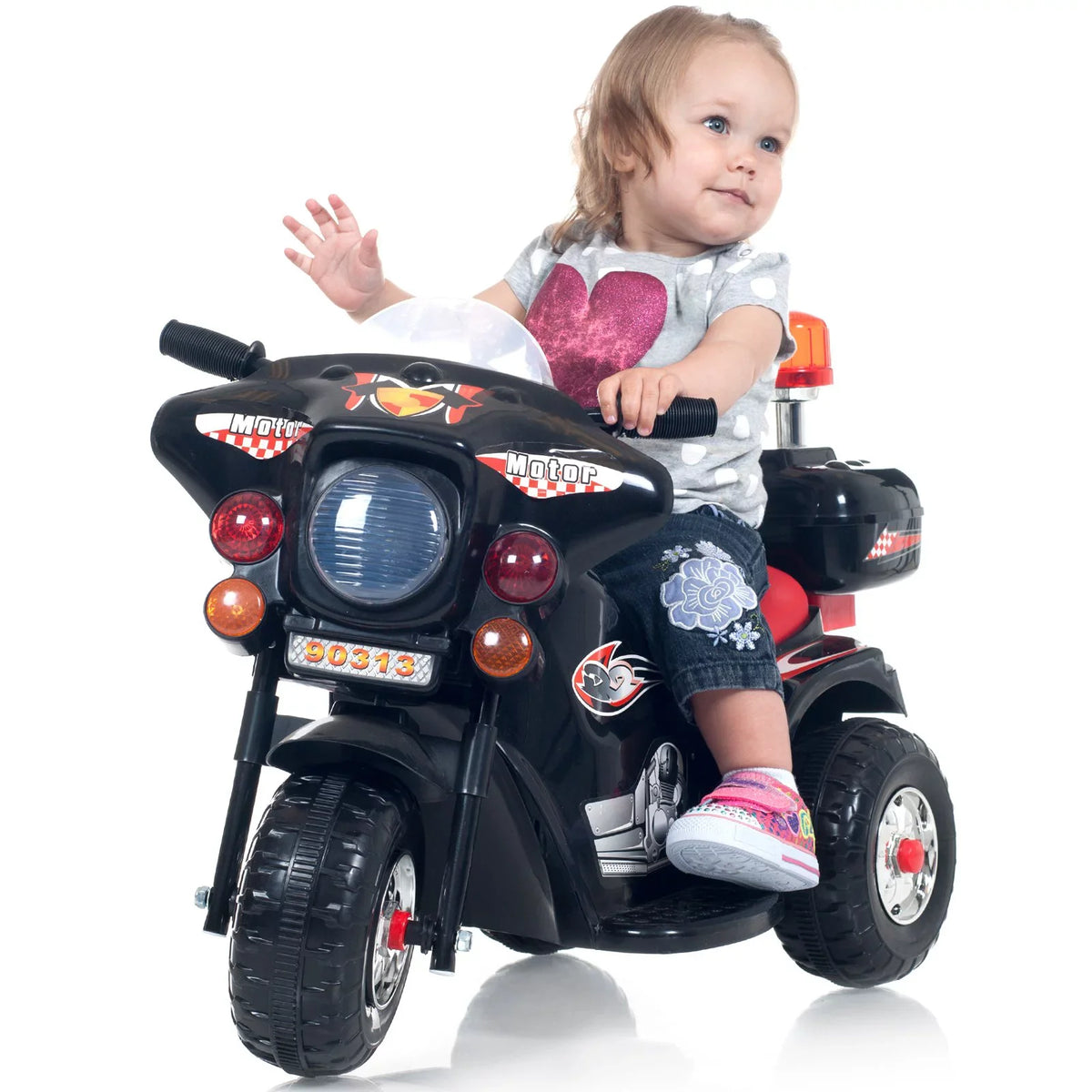 3 Wheel Lil Kids on Ride Toy 80-90313W Motorcycle Rider for