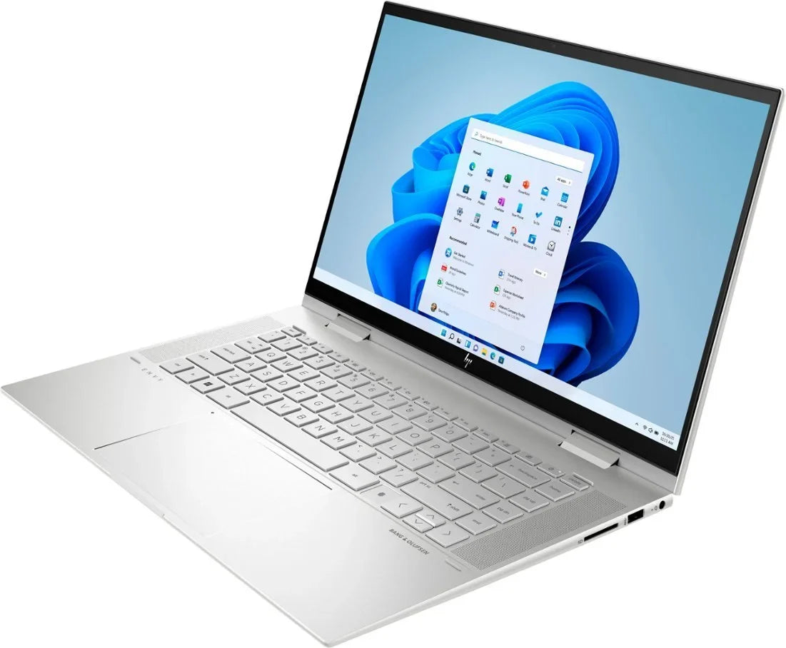 X360 Generation 1TB reader,Backlit Touchscreen HP 2-in-1 i7-1260P,32GB 15.6" Intel Home,Silver Iris Xe 2023 SSD, Windows Newest Graphics,Fingerprint RAM, 11 Laptop,12th Envy Core Intel