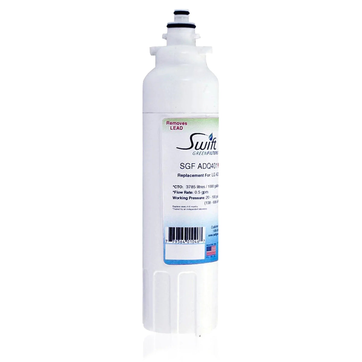 for Water of Rx LG Green Swift Filters(Pack Filters Refrigerators LT800P Pharmaceutical SGF-ADQ401 Replacement 2)