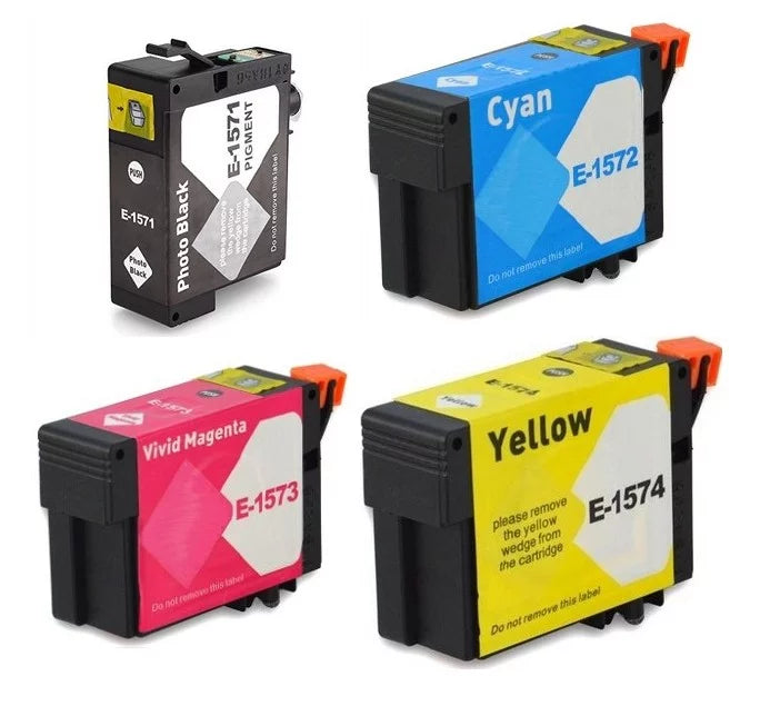Inkjet for (C13T157XL120-BCS) Combo 157) PrinterDash (NO. Pack (PBK/C/M/Y) Photo Stylus R3000 Replacement