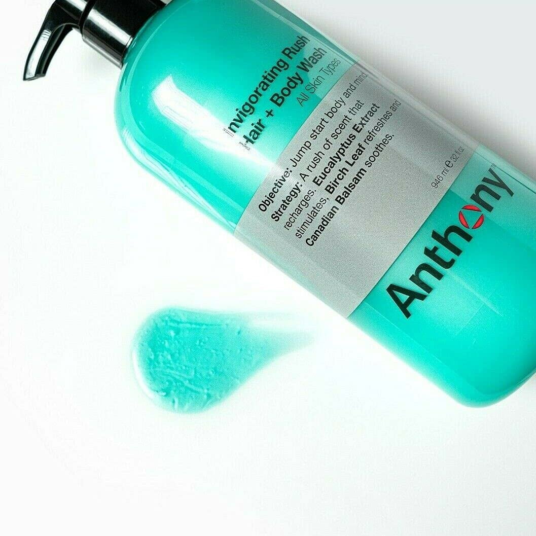 Hair Invigorating Canadian That Extract, Soothes Balsam, Anthony Hair Birch and 2-In-1 and Oz, Fl Wash, Formula Cleanses, Hydrates Leaf, For Body Rush 32 Refreshes, Body, Eucalyptus and Contains