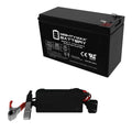 Replaces + Battery ZS06, 1Amp Sea-Doo 12V Charger 12V EVX1272F2 7.2AH