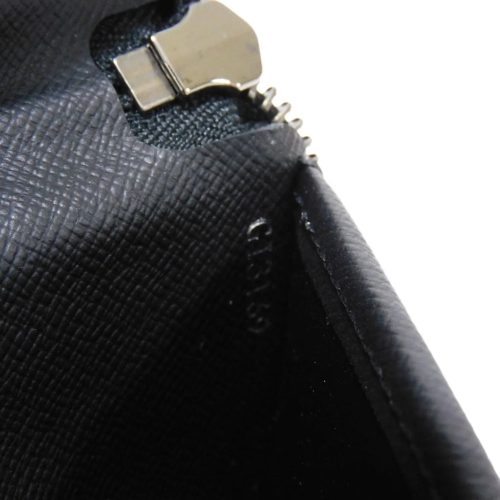 Monogram Billfold Round Men's LV Zipper Logo (Good) VUITTON Eclipse LOUIS Pre-Owned Noir Long Zippy Vertical Wallet M62295