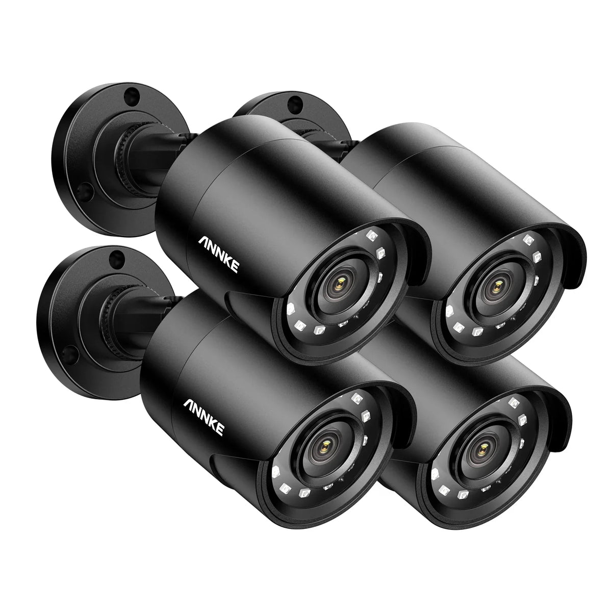Home Vision, ANNKE Bullet Surveillance Camera 1080P Camera TVI 4 Night/Day IP66 Indoor, 1920TVL, HD Outdoor Waterproof, Pack Security CCTV