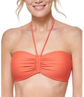 Tommy Bandeau Top, Convertible Bikini EMBERGLOW Hilfiger Swim US Medium