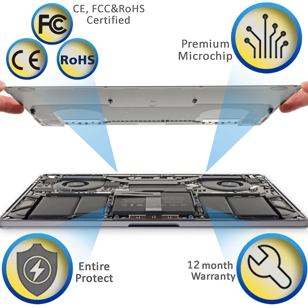 Compatible Book 2014), ME293 (Late Pro Mid 2013 95Wh Battery (11.26V Retina 15" Mac 8440mAh) Mac A1494 ME294 Fits A1398 &