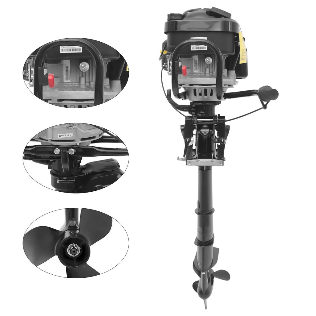1.8 EngineWater Outboard 3600R/Min Motor HP 196CC Cooling Fishing System Liters 7.5 Boat