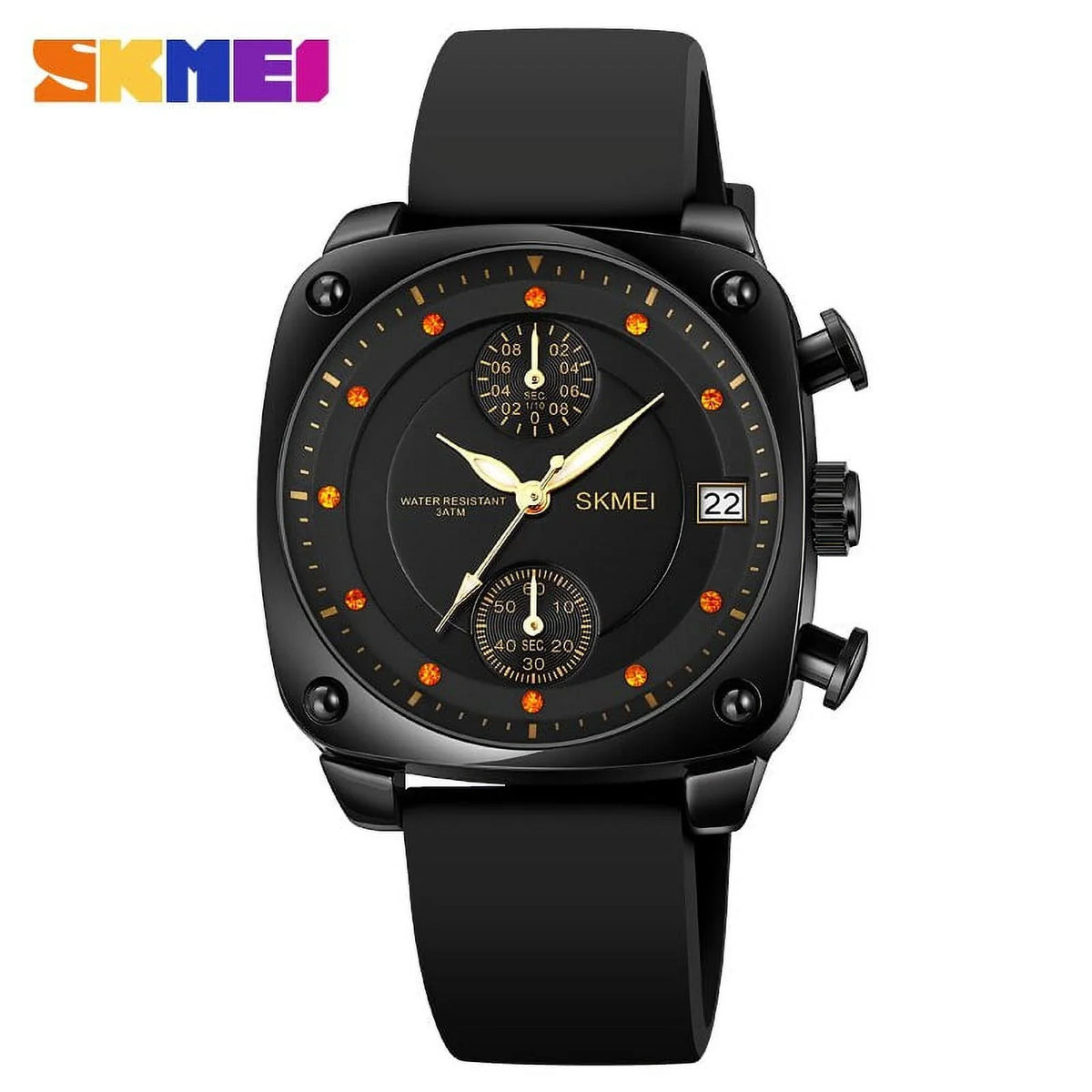 Top Calendar SKMEI Man Clock Quartz Waterproof Movement Hour Quartz Stopwatch Brand Luxury Watch Fashion Watches Men's Watch