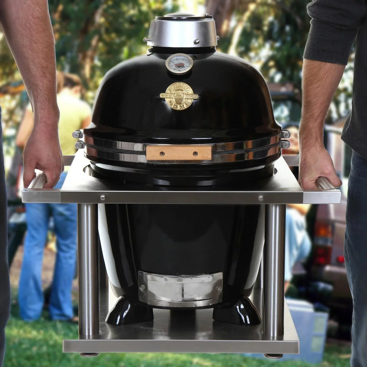 Tailgating Portable 16-Inch Carrier Signature Kamagater - BBQGuys KAMGTR-16 For Grills Kamado
