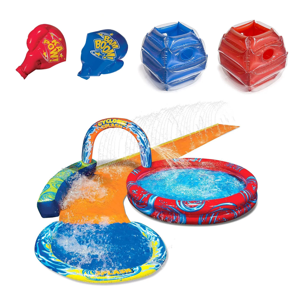 Splash Gloves Banzai & Battle Cyclone Bop Pack and Inflatable Bumpers Pool