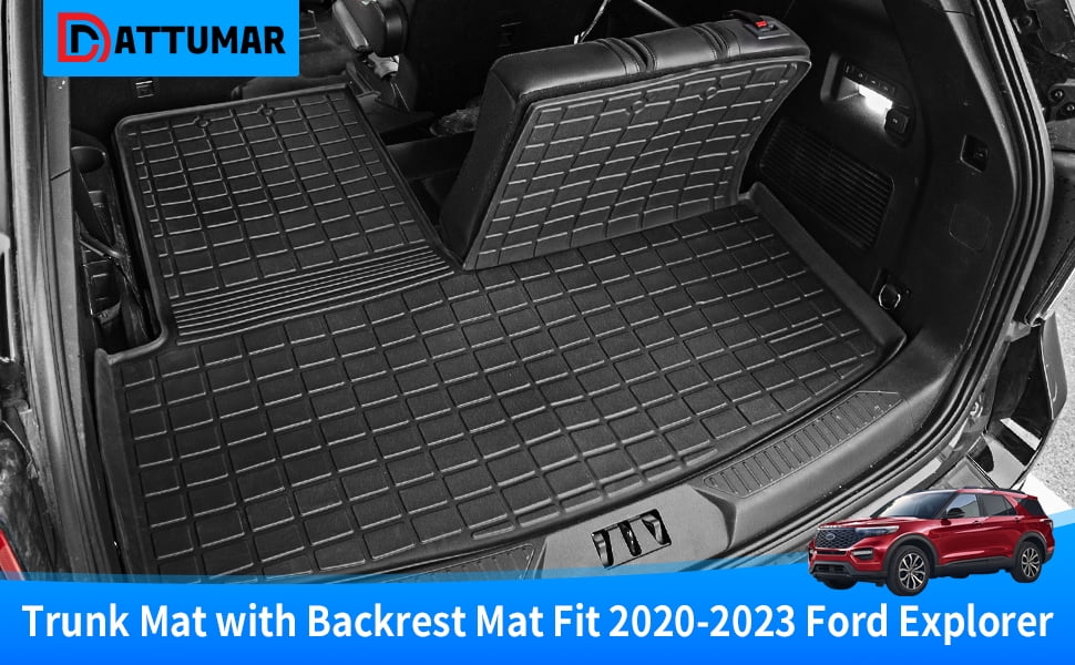 Back Explorer Ford Cargo (Trunk with 2020 Trunk 6&7 2021 Backrest Accessories All Liner Cover 2022 Explorer Mat) Protector Passenger Weather for Seat Fit Mat TPE 2023 Mat