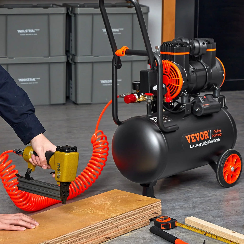 Ultra CFM 1450W, Oil-Free, VEVOR 70 90PSI, Gallon, @ Compressor, Quiet 6.3 Air 3.35 dB