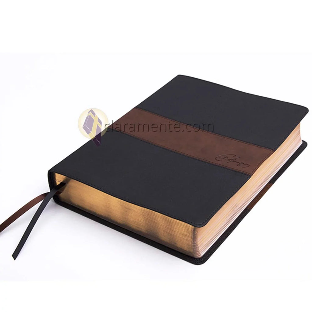 negro/marrón piel (Hardcover) RVR símil de Spurgeon, Biblia estudio 1960