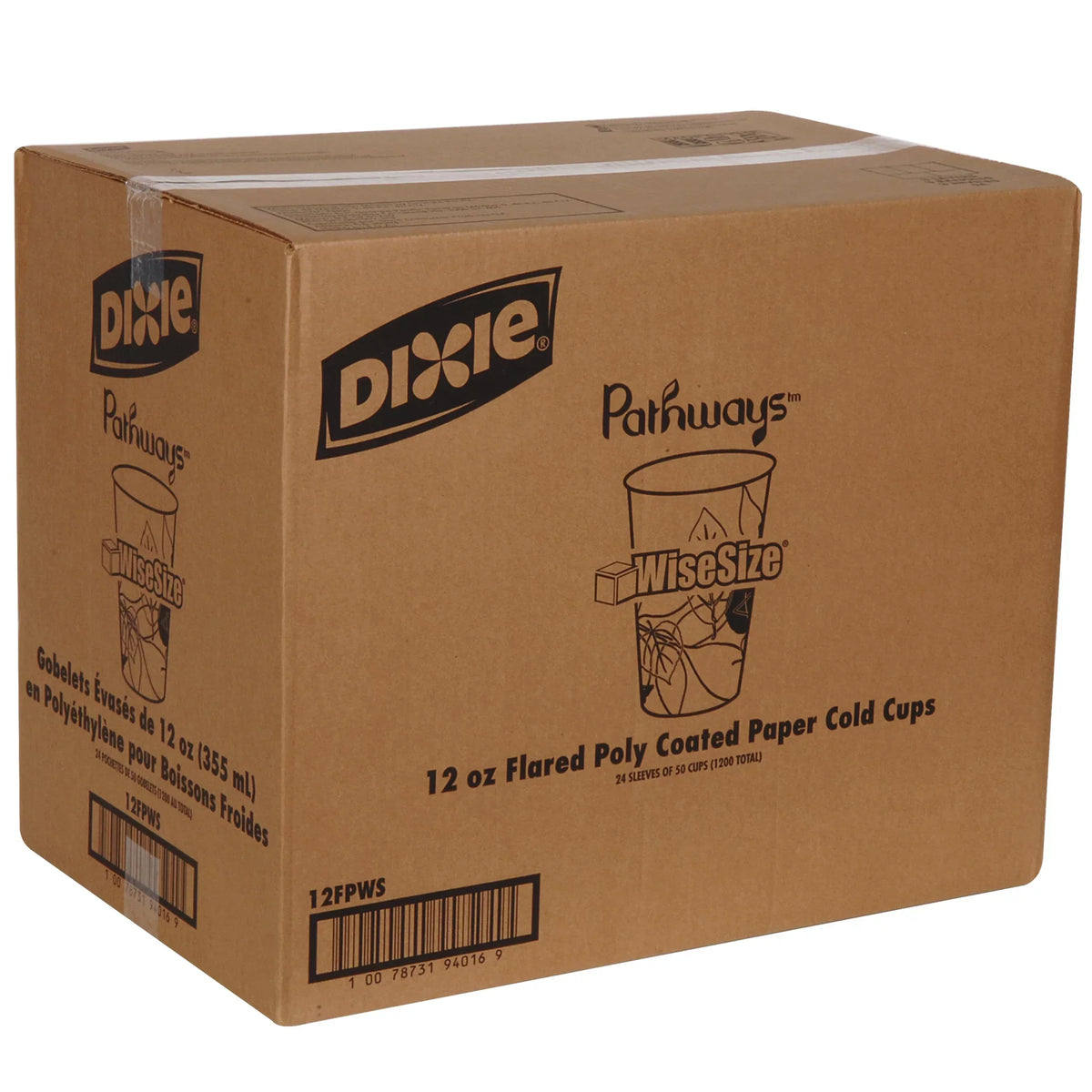 by Count 24 Polycoated (12FPWS) Case) Sleeve, Dixie® GP oz. Pathways, Cups Per Sleeves (Georgia-Pacific), 1,200 Per 12 Paper (50 Cold PRO Cup