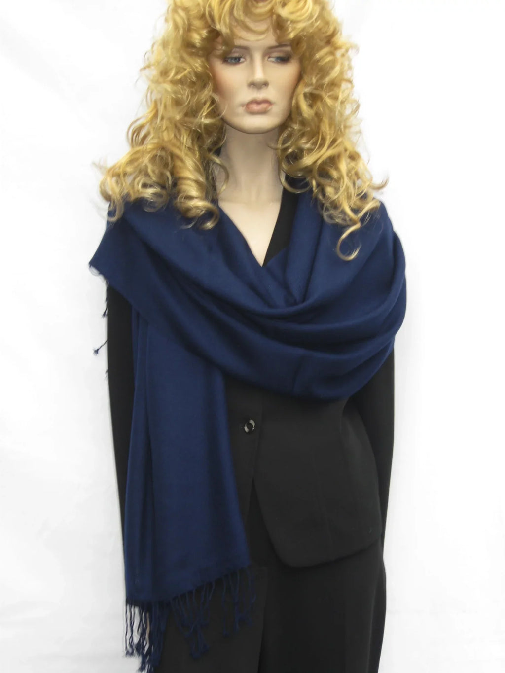 Shawl/Cashmere/Cashmere Scarf/Scarves/Shawl/Shawls/Stole/Wrap/Pashmina Navy) (Inky Scarf/Wool/Silk Scarf/Pashmina