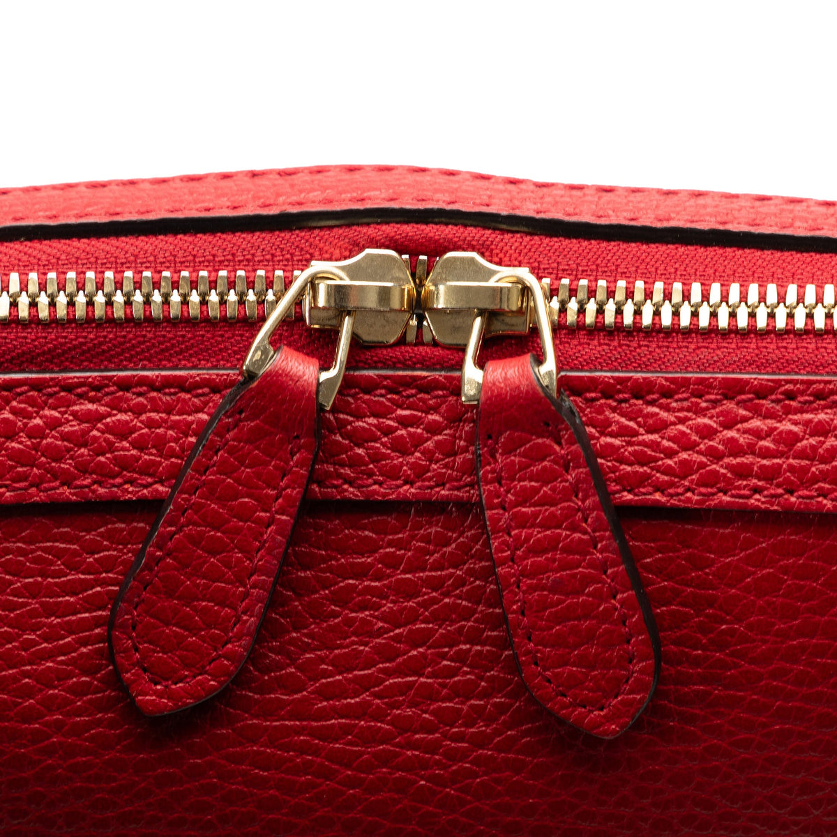 Leather Red Unisex Satchel Charm GG (Good) Calf Authenticated Dome Gucci Pre-Owned Convertible