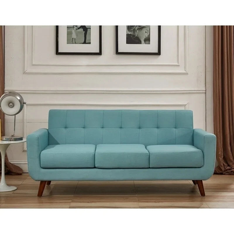Sofa Payne'S Pride Grey Furniture Grace Upholstered Mid-century U.S. Tufted Furniture Rainbeau Pride Linen US