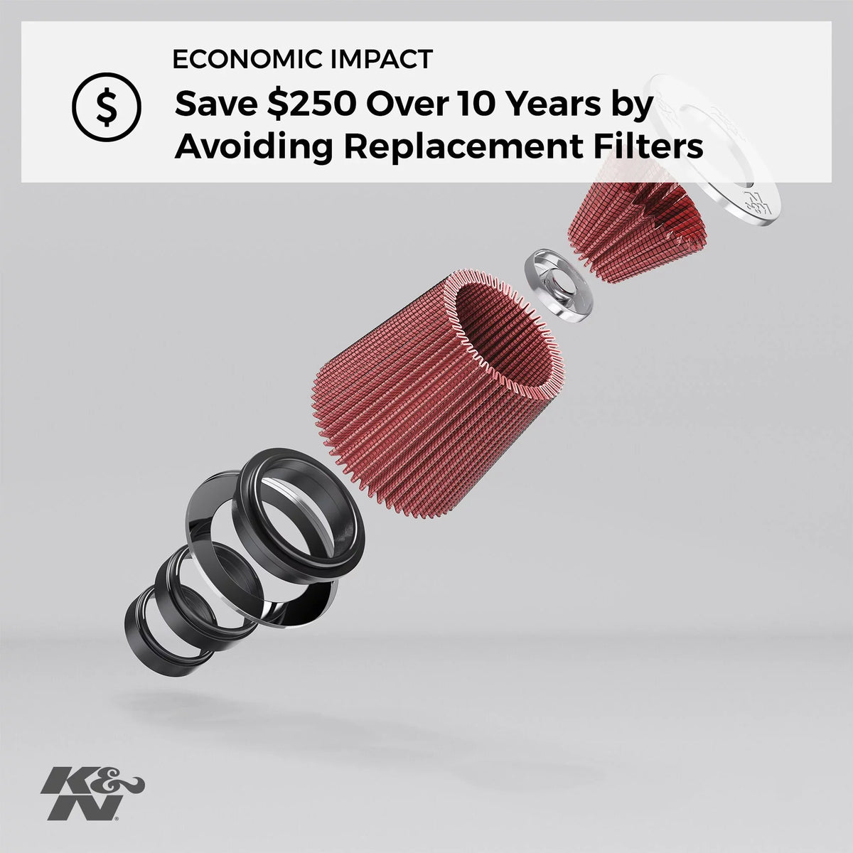 Premium, Flange 5 Filter: High Air Replacement Engine K&N 0.625 Flange In, Height: Length: 2.4375 Filter: Filter In, Universal In, Diameter: RU-0840 Washable, Shape: Round, Clamp-On Performance,