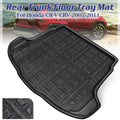 Black 1pcs Floor Waterproof Cargo Trunk CRV Weather, Boot Rear Honda Mat 2007-2011 Liner for CR-V All Tray
