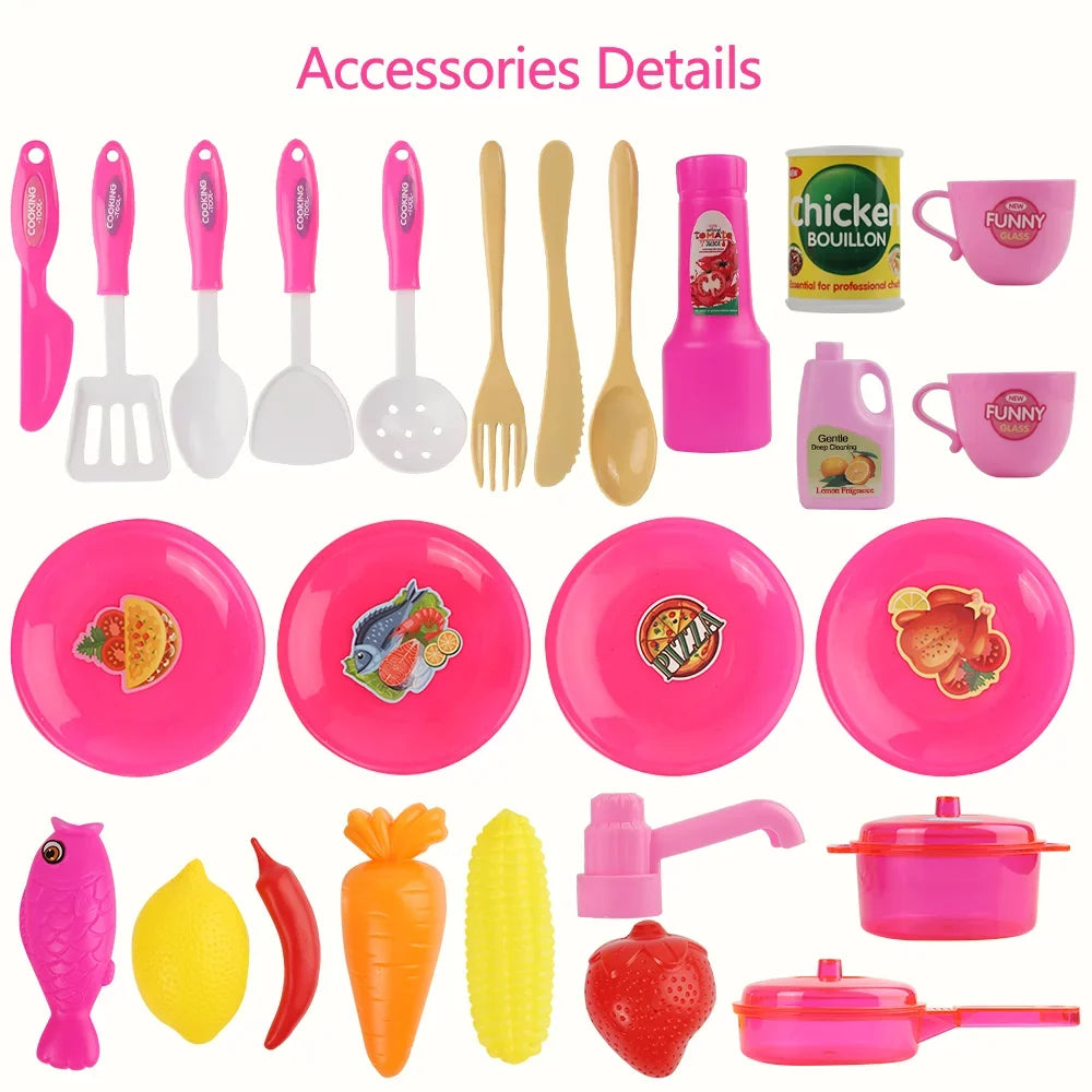 Set Pretend Cups, Cooking with Food, Pots Play Little Pans and Kitchen Utensils, Chef's