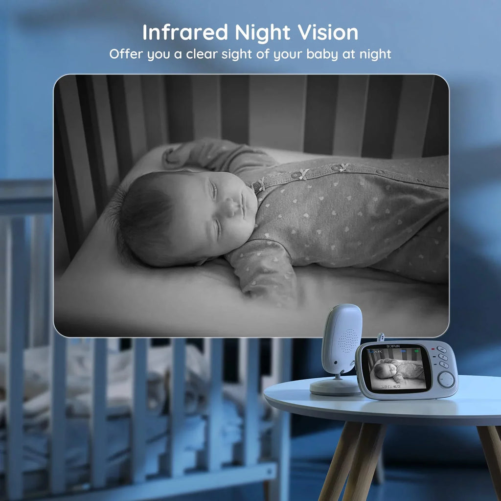 Baby and Baby HD Vision, BOIFUN VOX WiFi, Audio, Mode, Two-Way Camera Monitor Camera No 3.2'' Screen, Night Audio, with