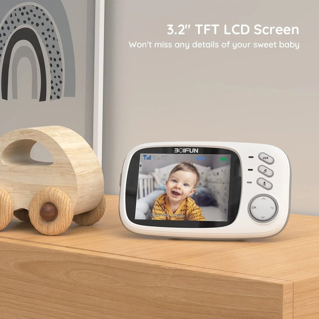 Baby and Baby HD Vision, BOIFUN VOX WiFi, Audio, Mode, Two-Way Camera Monitor Camera No 3.2'' Screen, Night Audio, with