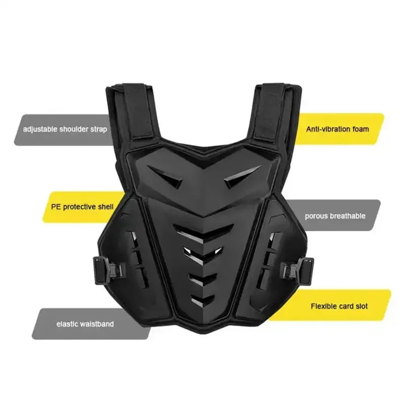 Motorcycle White Motocross Off-Road Chest Dirt Back Body Armor Motocross Bike Vest Moto Jacket Protective Gear Protector